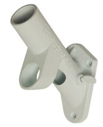 2-Position Cast Iron House Flag Bracket With White Finish