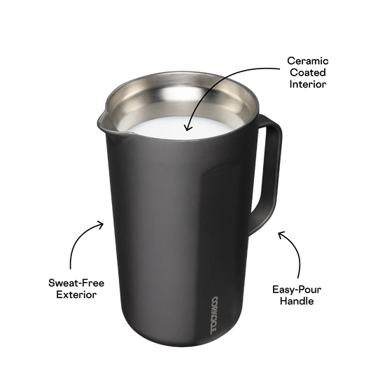 Corkcicle 64oz Pitcher - Ceramic Slate