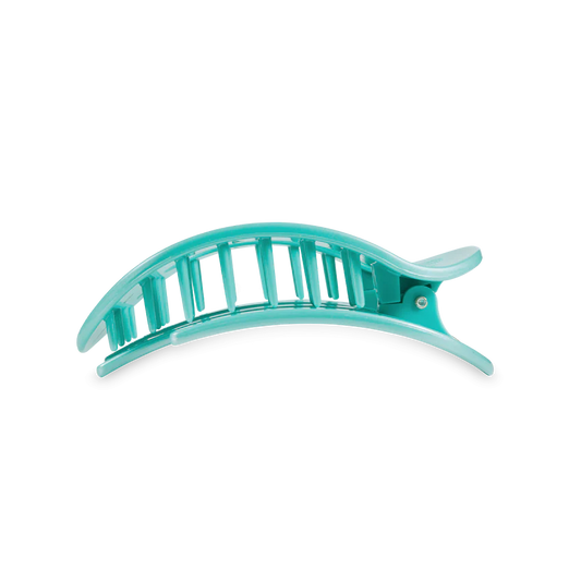 Teleties Totally Turquoise Flat Round Hair Clip - Medium