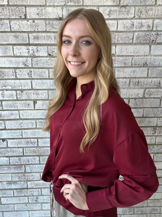 7660B-MR Grace and Emma Kathryn Button Up in Maroon 0