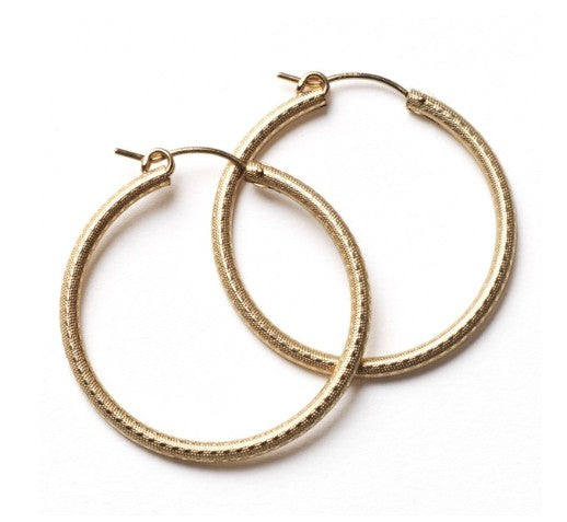 Southern Gates Gold Filled 34mm Round Hoop Earrings