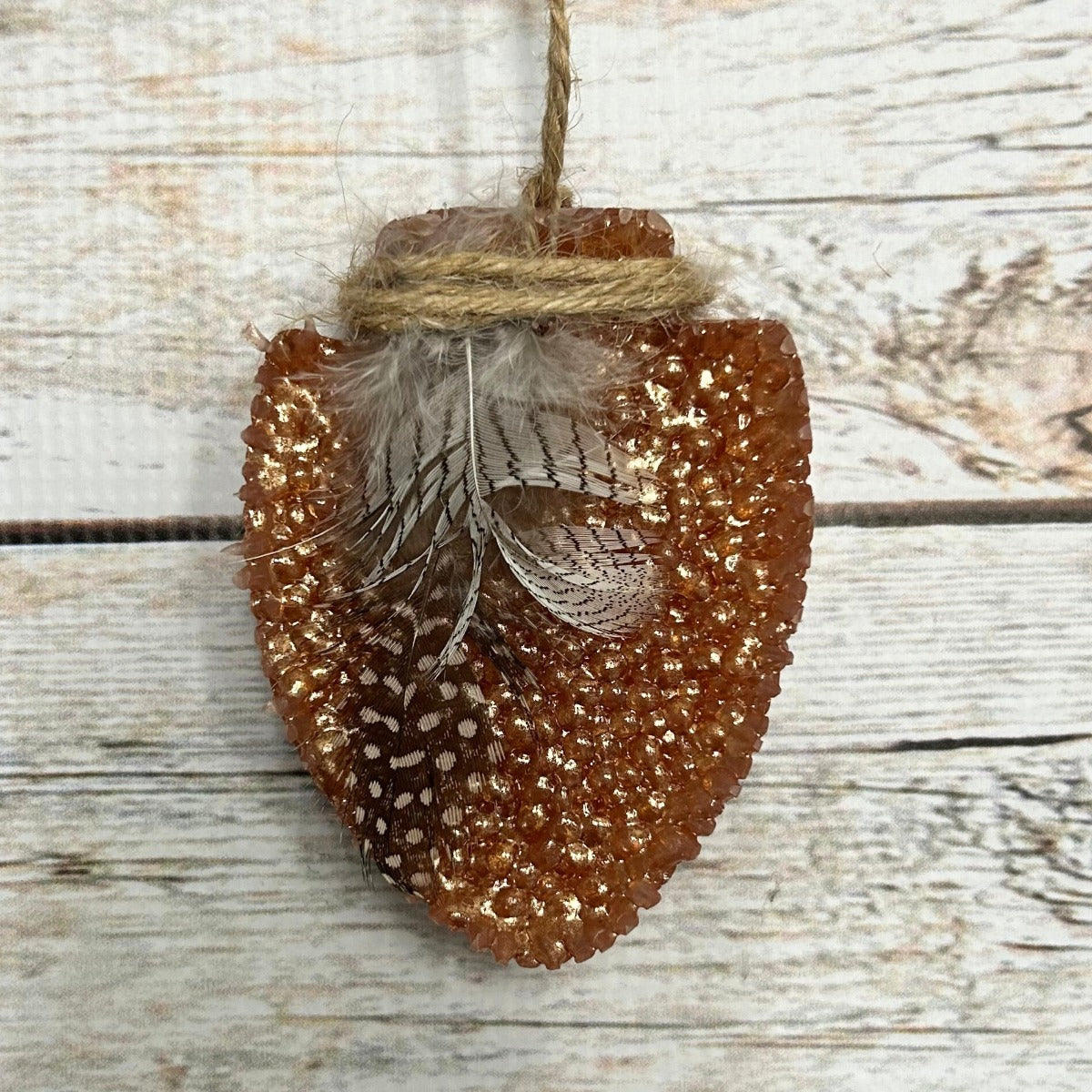 Arrowhead Freshie with Feathers