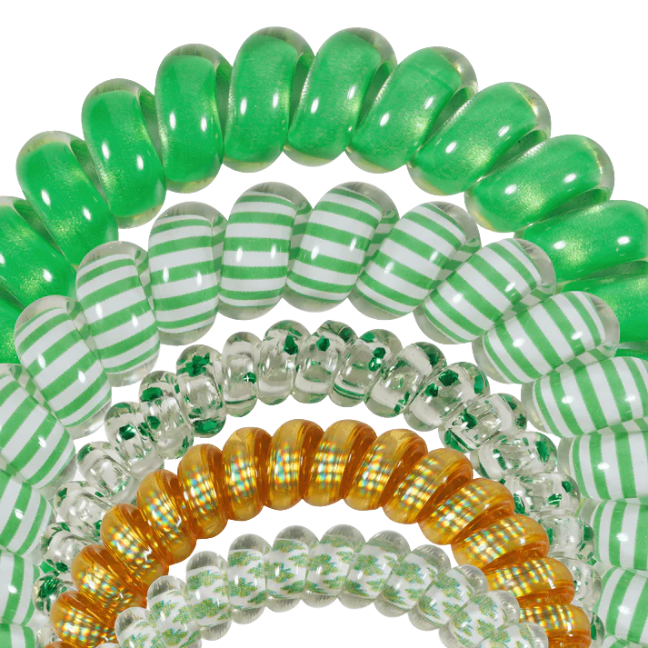 Teleties Multi Pack Hair Ties - Dancing Green