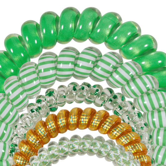 Teleties Multi Pack Hair Ties - Dancing Green