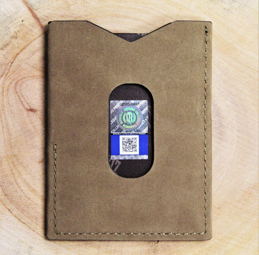 Clemson Brown Leather ID Wallet