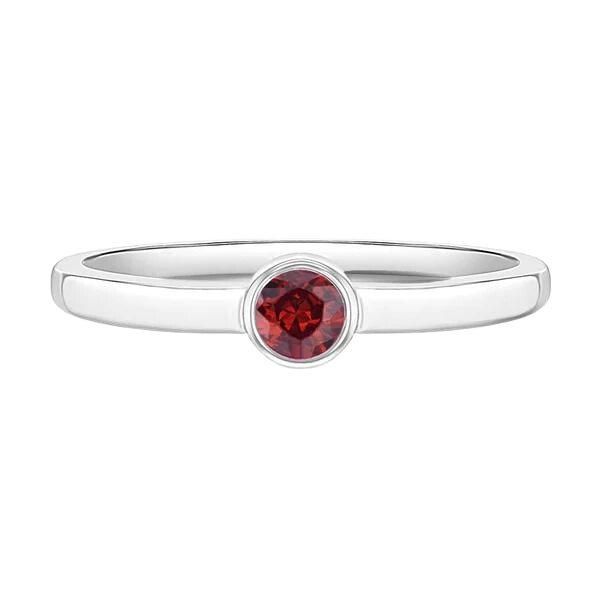 Sterling Silver Birthstone Cubic Zirconia Kids Ring