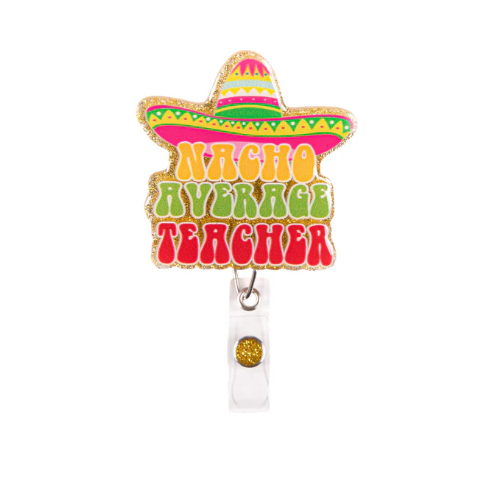 0123-BADGE-REEL-TEACHER Simply Southern Teacher Badge Reel