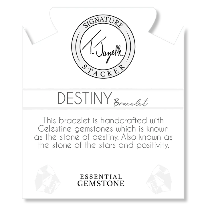 Destiny Beaded Bracelet With Celestine Gemstones