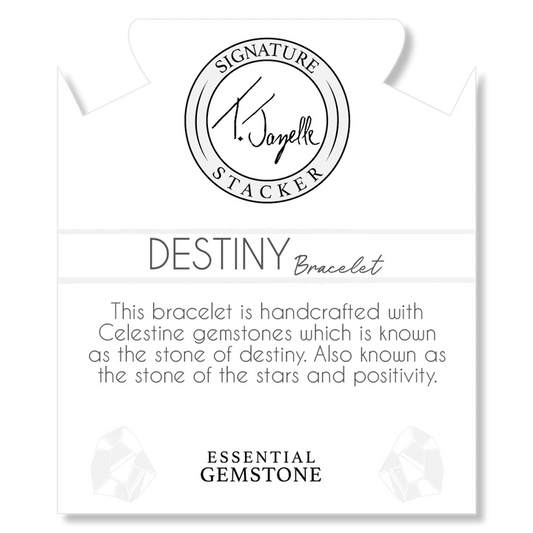Destiny Beaded Bracelet With Celestine Gemstones