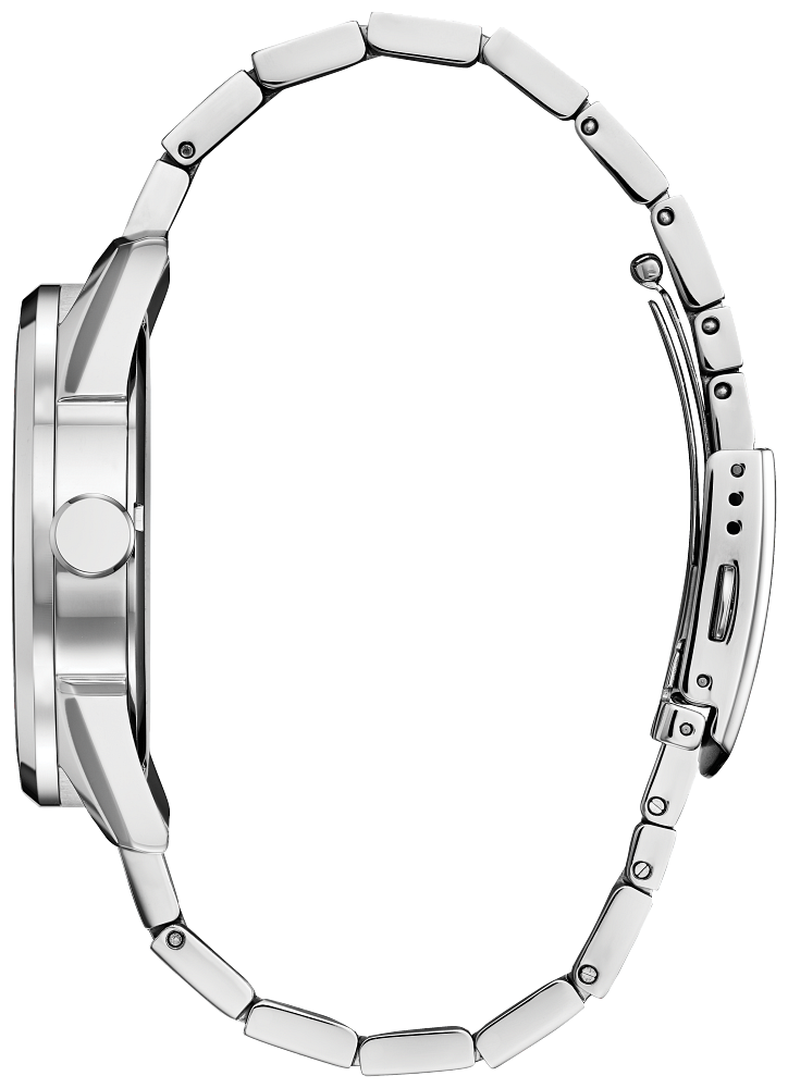 Men's Stainless Steel Silver Tone Classic Eco Drive Citizen Watch