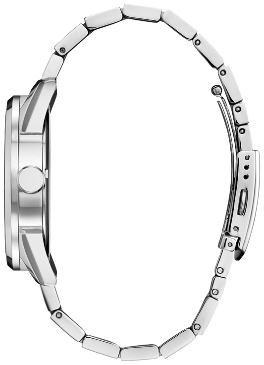 Men's Stainless Steel Silver Tone Classic Eco Drive Citizen Watch