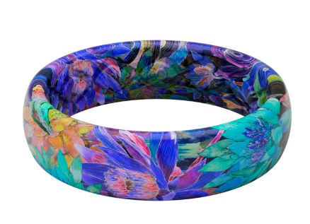 R8-108 Groove Life Twilight Blossom Thin Silicone Ring