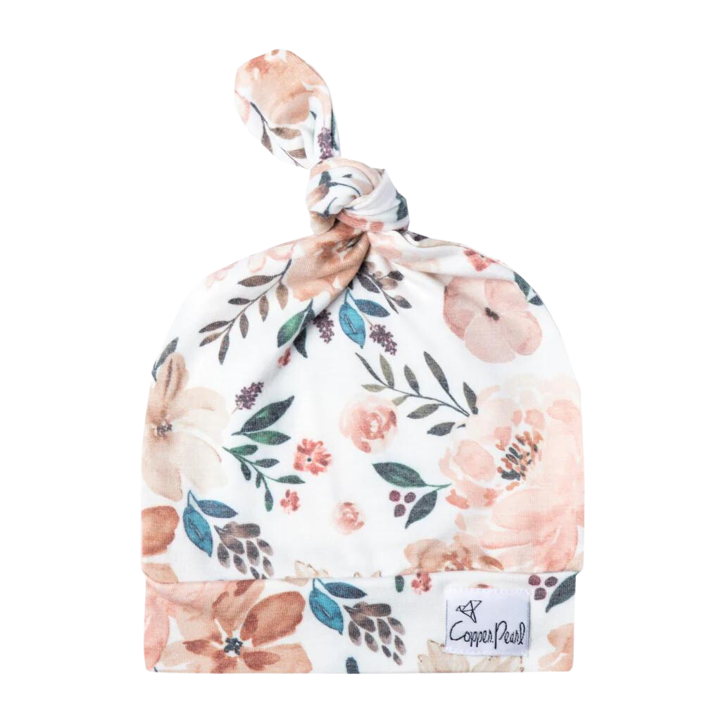 Copper Pearl 5-18 Months Top Knot Hat - Autumn
