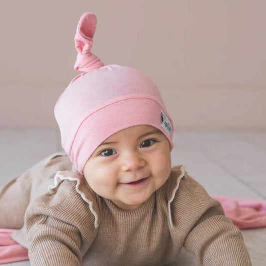 Copper Pearl 0-4 Month Top Knot Hat - Darling