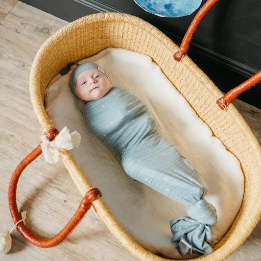 Copper Pearl Knit Swaddle Blanket - Starlight