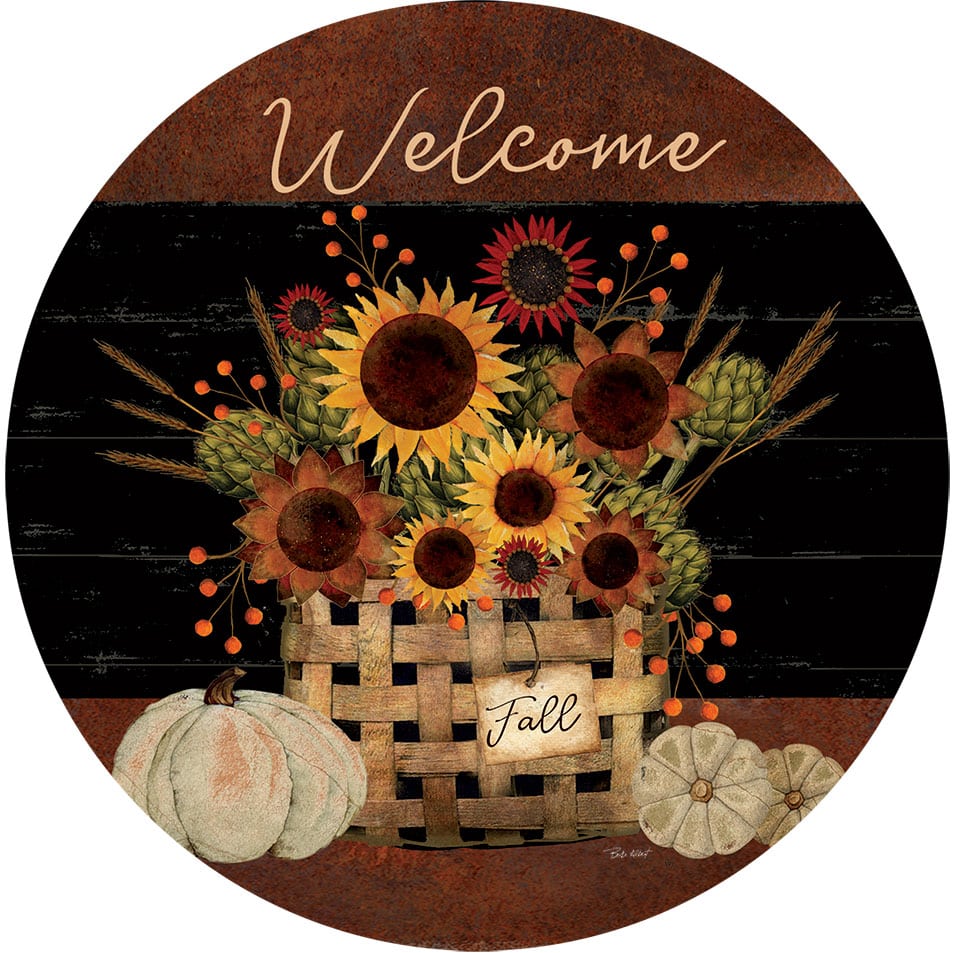 Primitive Sunflowers Accent Magnet