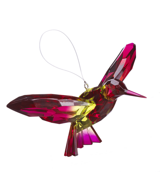 ACRY-111 Crystal Expressions Hanging Two-Toned Hummingbird Acrylic Ornament