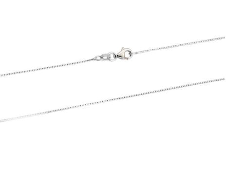 Sterling Silver Rhodium .8mm Mirror Box Chain - 14"