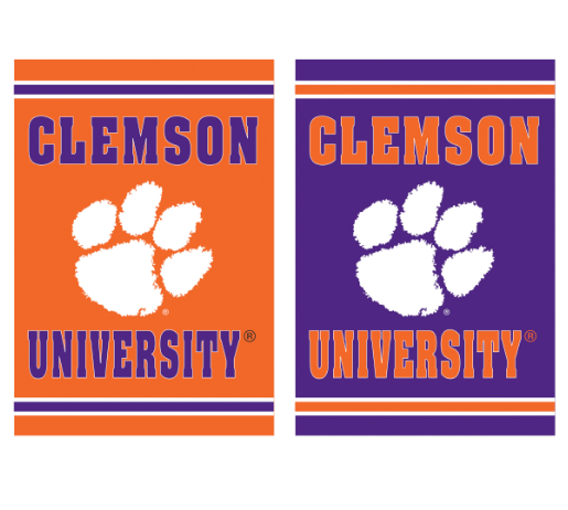 Clemson University Embossed Suede Garden Flag