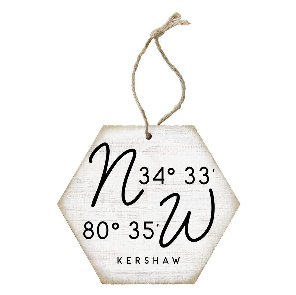 ORH1115 Sincere Surroundings Kershaw SC Coordinates Ornament