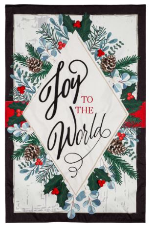 Joy To The World Linen House Flag