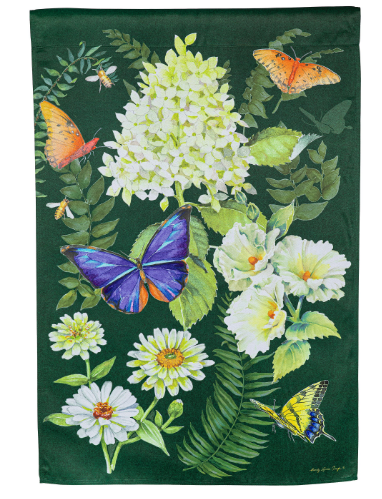 Flutters & Flowers Suede House Flag