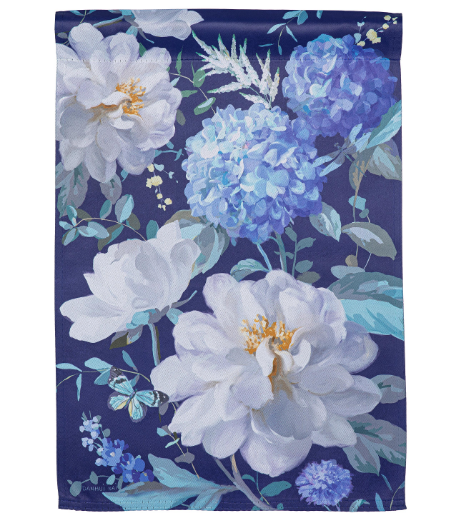 Spring Morning Blooms Suede Garden Flag