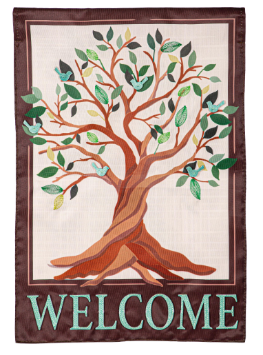 Tree Of Life Applique Garden Flag