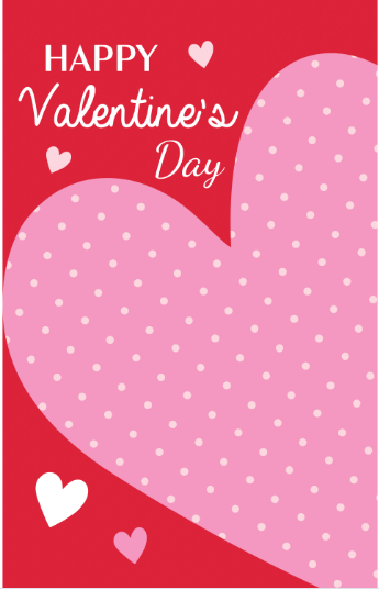 Happy Valentine's Day Basic Applique House Flag