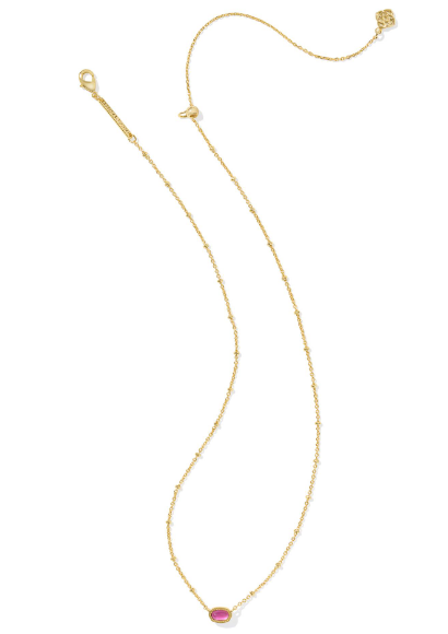 9608875949 Kendra Scott Mini Elisa Necklace in Gold Azalea Illusion