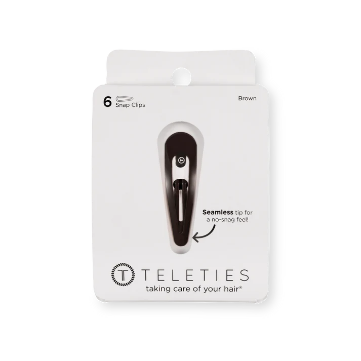 Teleties Snap Clips - Brown