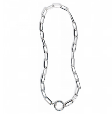 Sterling Silver Paperclip Palmer Necklace