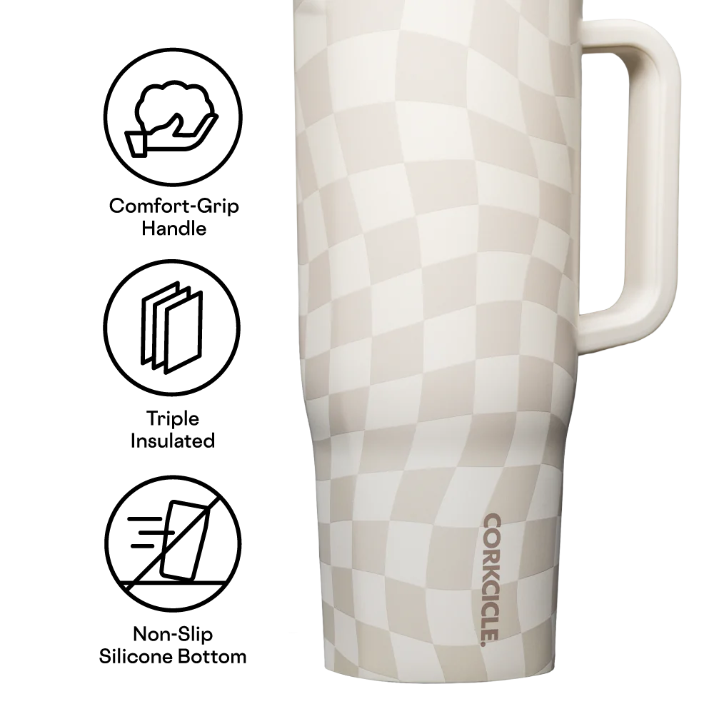 Corkcicle 40oz Cruiser in Wavy Checkerboard