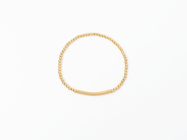 PVDSB111 Meralora 3mm Beaded Bar Stretch Bracelet