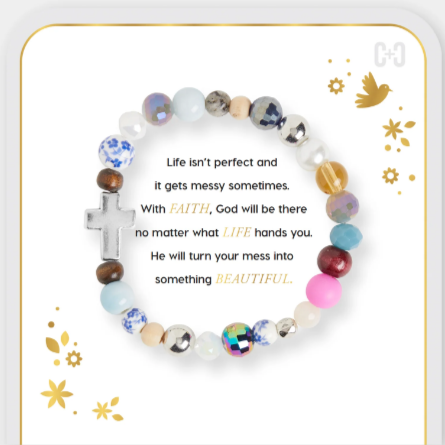 Messy Life Charm Bracelet - Silver