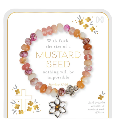 Mustard Seed Bracelet - Pink