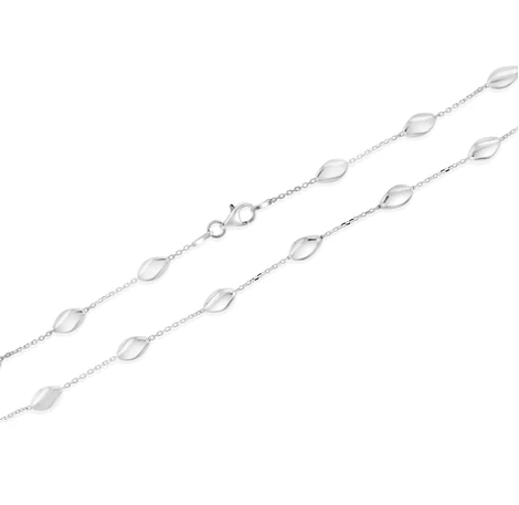 Sterling Silver Pebble Moon Chain - 8"