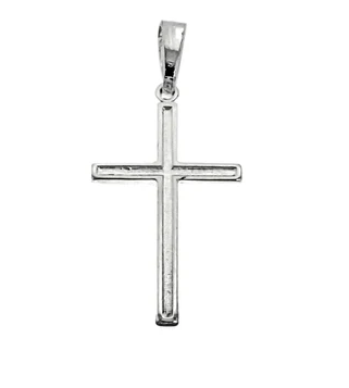 Sterling Silver Hollow Cross Pendant