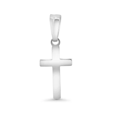 Sterling Silver Open Mini Round Cross Charm
