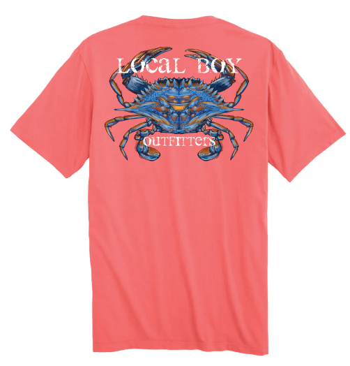 Local Boy Youth Painted Blue Crab Short Sleeve T-Shirt
