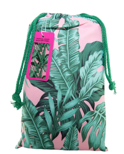 Tropical Leaves Quick Dry Towel