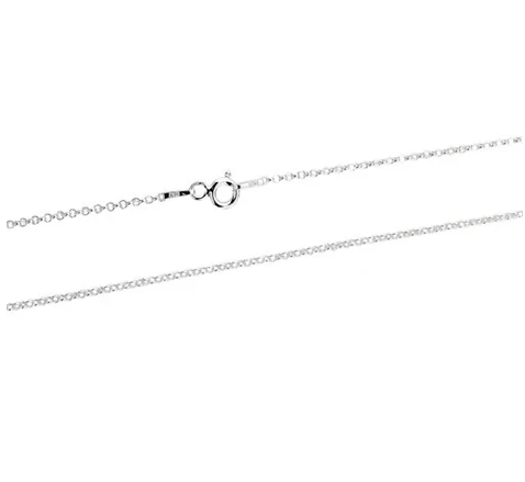 Sterling Silver 1.2mm Flat Rolo Chain - 20"