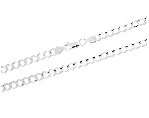 Sterling Silver 5mm Super Light Curb Chain - 16"