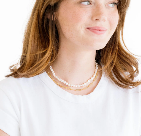 Susan Shaw Piper Paperclip Necklace