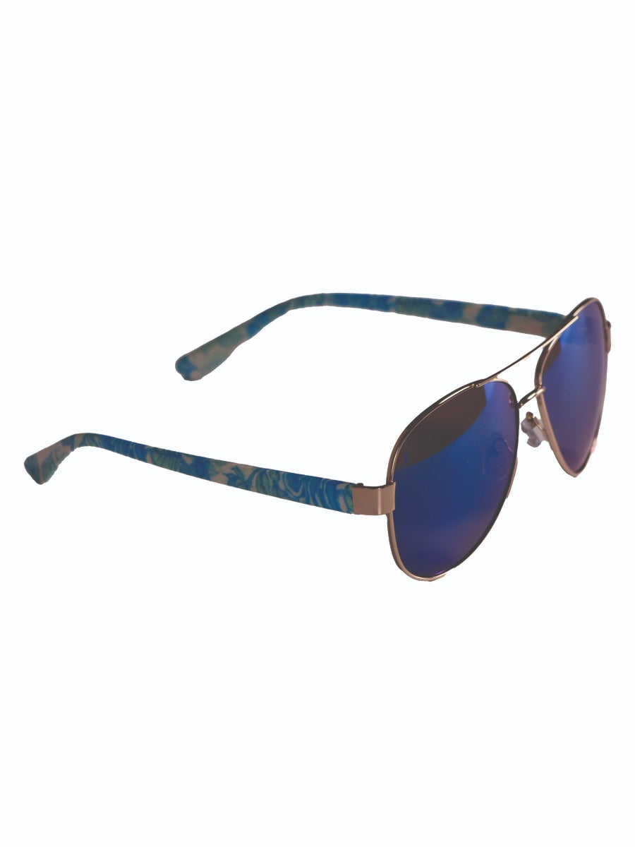 Simply Southern Malibu Sunglasses in Blue Floral