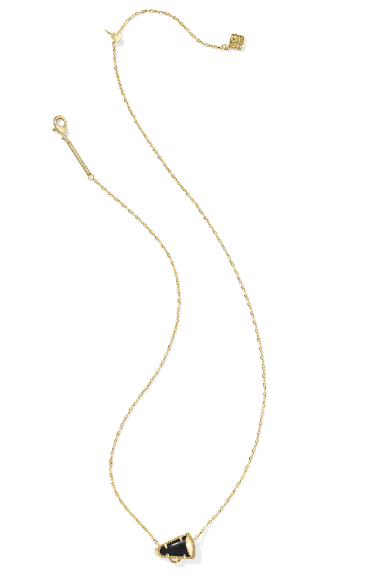 Kendra Scott Cheer Short Necklace in Gold Black Agate