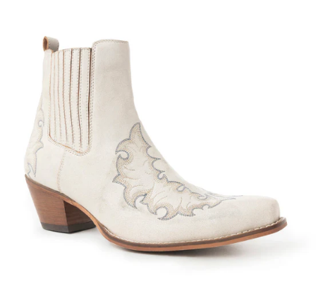 S-12025 Myra Dearling Ranch Bootie in White