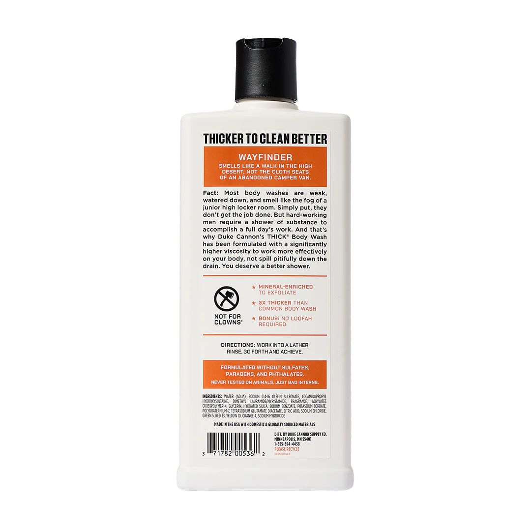 Duke Cannon 18oz Thick Body Wash - Wayfinder