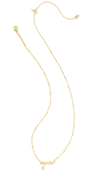 Kendra Scott Mom Crystal Short Necklace in Gold