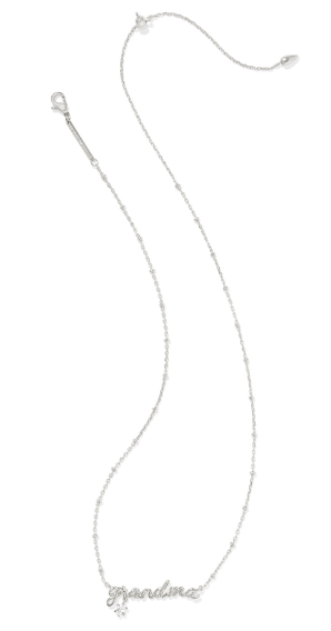 Kendra Scott Grandma Crystal Short Necklace in Silver